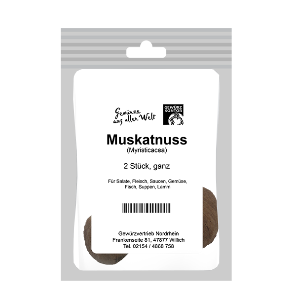 Muskatnuss ganz 2 Stück