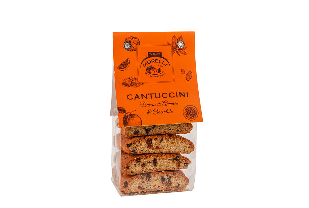 Cantuccini mit Orangenschale und Schokolade